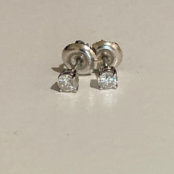 Diamond White Gold Earrings - Picture 1 of 4